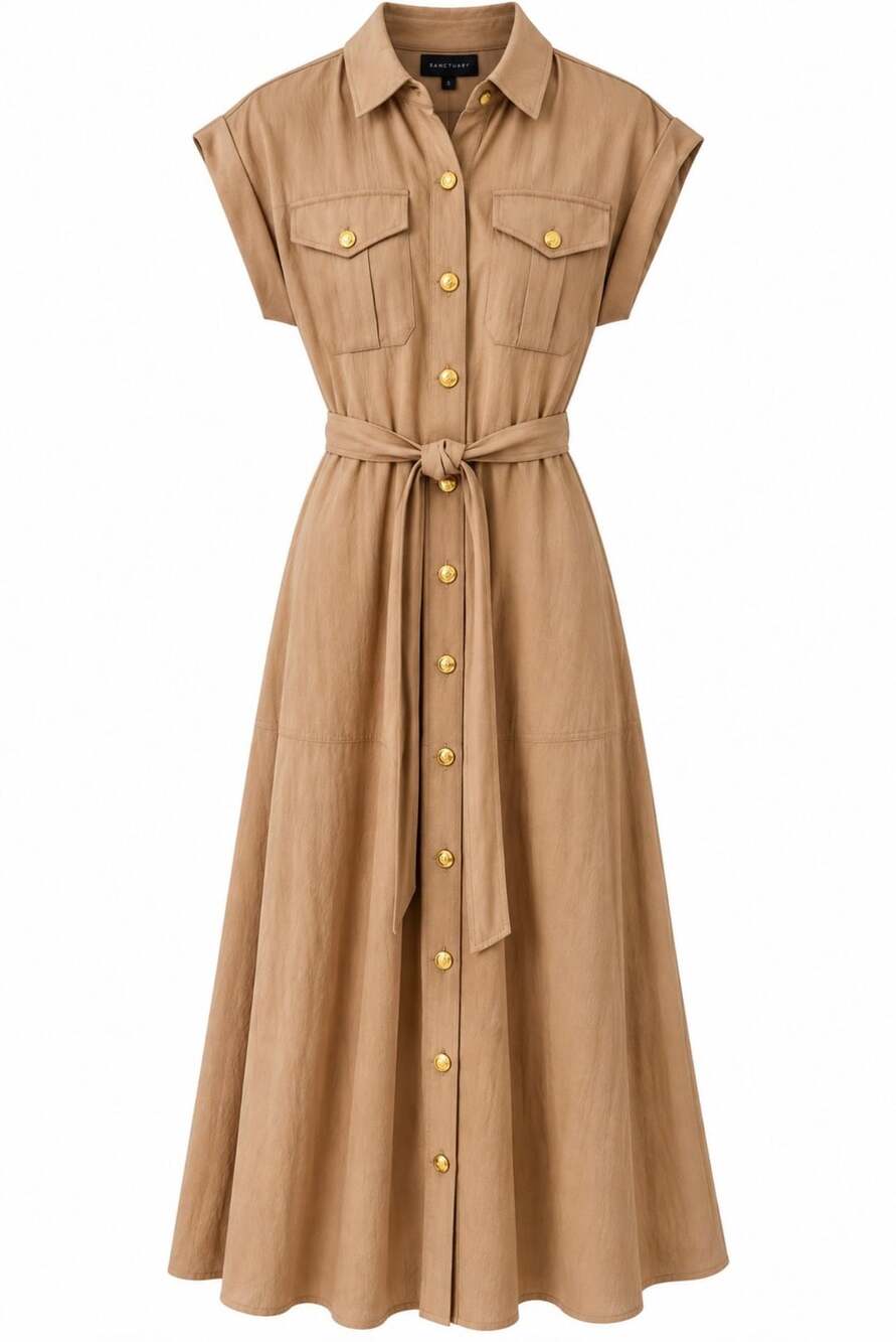 rag & bone Roxanne Midi Utility Shirtdress -
